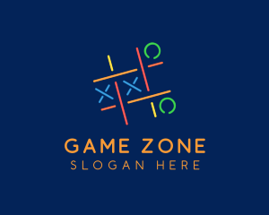 X & O Neon Lights Game logo design