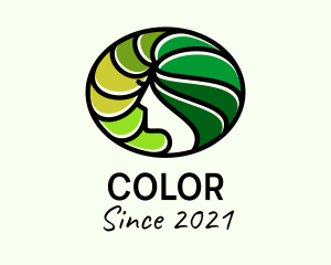 Human - Green Hair Salon logo design