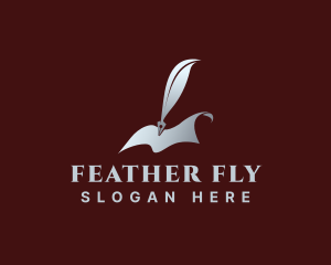 Feather Pen Document Writing logo design