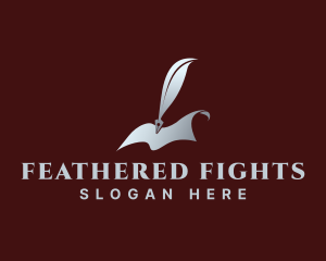 Feather Pen Document Writing logo design