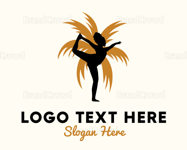 African Yogi Palm Tree Logo