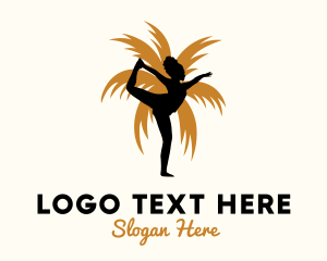 Coconut - African Yogi Palm Tree logo design