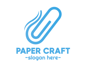 Blue Paper Clip logo design