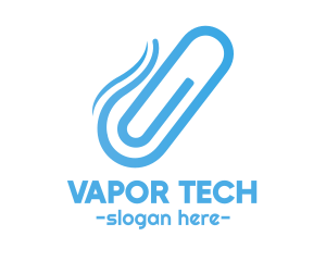 Vapor - Blue Paper Clip logo design