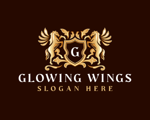 Luxury Pegasus Wings logo design