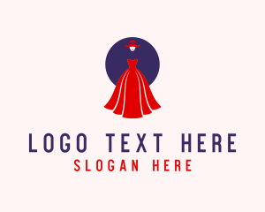 Sewing - Fashion Gown Dressmaker logo design