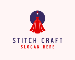 Dressmaking - Fashion Gown Dressmaker logo design