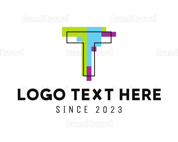 Mod Retro Letter T Logo