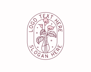 Artisanal - Lily Flower Vase logo design
