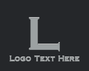 Letter - Gray Metallic Letter logo design