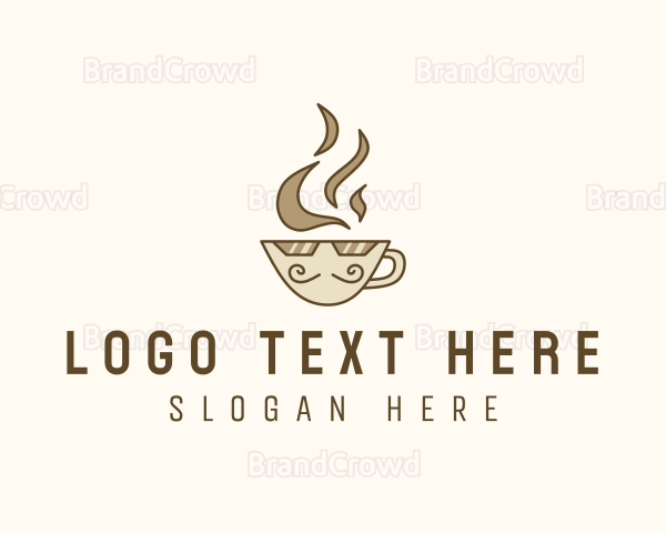 Hot Coffee Cup Logo