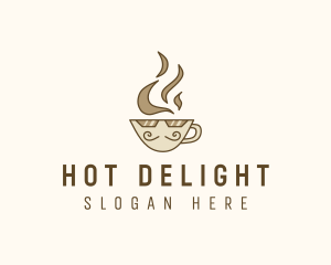 Hot Coffee Cup logo design