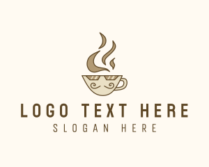 Dinner - Hot Coffee Cup logo design
