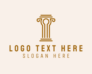 Gold - Luxury Column Business logo design