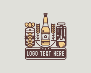 Beer Bottle Brewery Logo