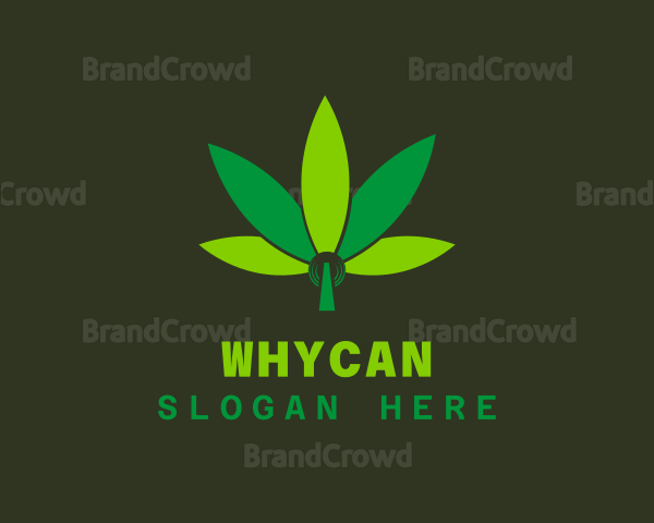 Hemp Marijuana Green Leaf Logo