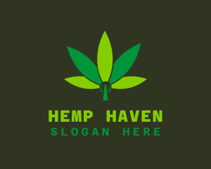 Hemp - Hemp Marijuana Green Leaf logo design
