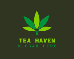 Hemp Marijuana Green Leaf logo design