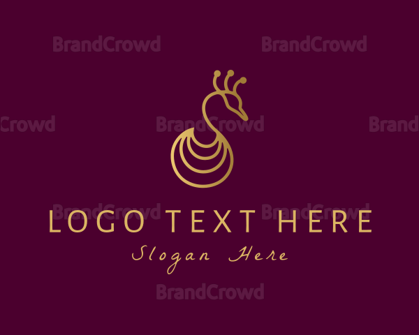 Elegant Peacock Bird Logo