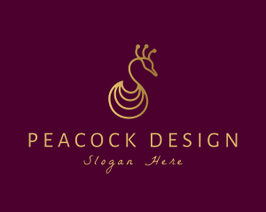 Peacock - Elegant Peacock Bird logo design