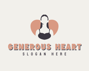 Woman Heart Lingerie logo design