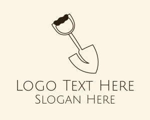 Minimalist Shovel Equipment Logo