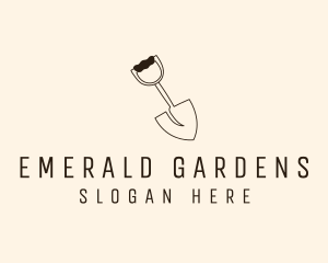 Garden Shovel Equipment logo design