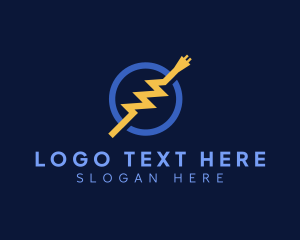 Electric Lightning Plug Wire Logo