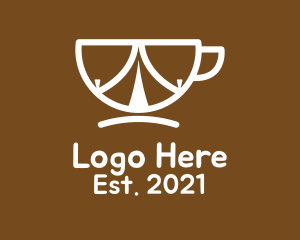 Hot Coffee - Coffee Cup Tent logo design