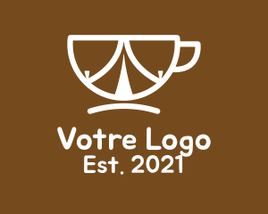 Camping - Coffee Cup Tent logo design