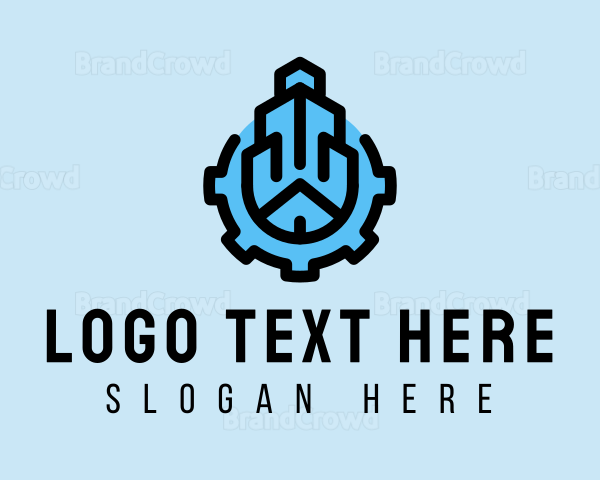 Building Construction Gear Logo