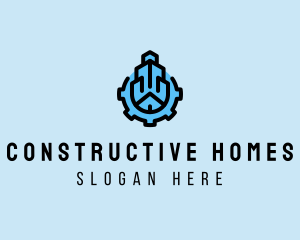 Building - Building Construction Gear logo design
