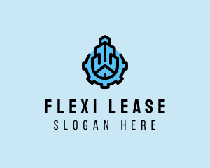Leasing - Building Construction Gear logo design