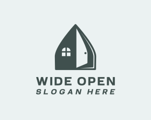 Open - House Window Door logo design