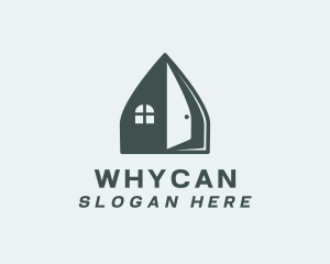 Open - House Window Door logo design