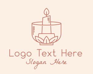 Light - Leaf Candle Holder logo design