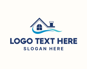 Cleaning - House Wave Real Estate logo design