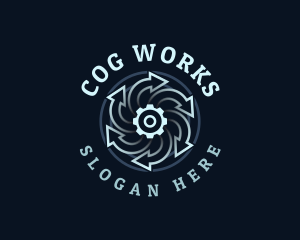 Cog - Arrow Cog Logistics logo design