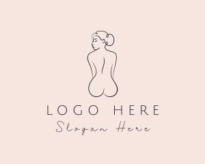 Dermatology - Nude Woman Beauty logo design