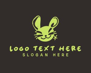 Cute - Rabbit Graffiti Vandal logo design