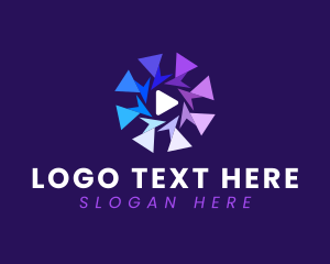Video Player - Abstract Media Player logo design