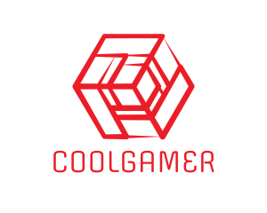 Red Geometric Cube Logo