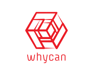 Red Geometric Cube Logo