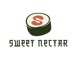 Sushi Sashimi Letter S logo design