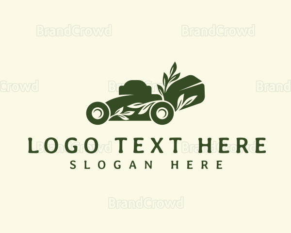 Landscaping Lawn Mower Logo