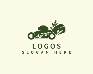 Landscaping Lawn Mower Logo