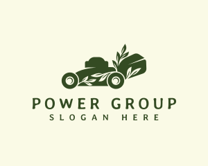 Landscaping Lawn Mower Logo