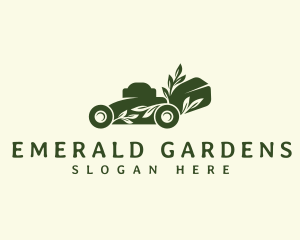 Landscaping Lawn Mower logo design