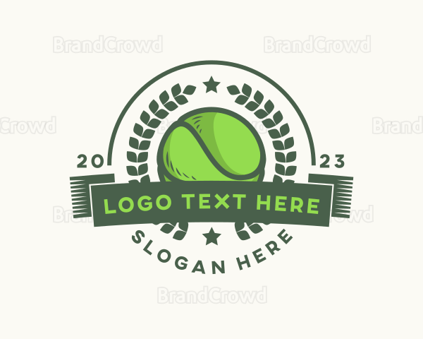 Tennis Ball Sports Logo