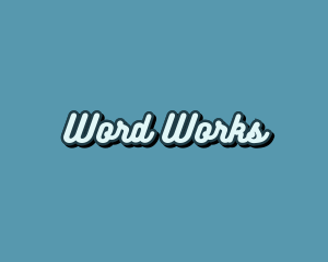 Word - Retro Pop Calligraphy logo design